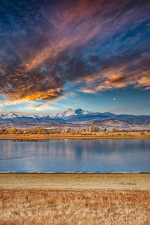 Longs Peak Sunset at Berthoud CO