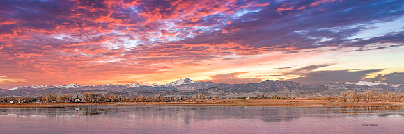 Loveland, CO Reservoir Sunrise 3 36 by 12