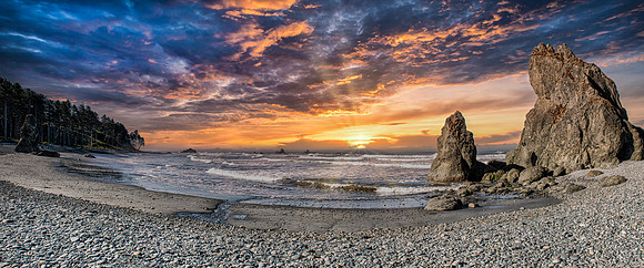 Ruby Beach Washington Coast South Pan 1