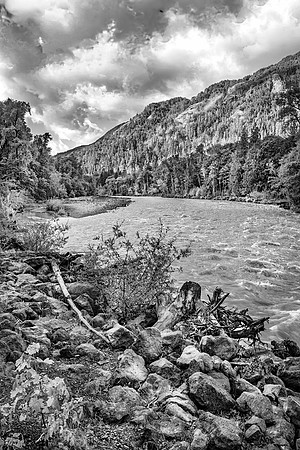 Elwha River 1 Olympic National Park Washington BW