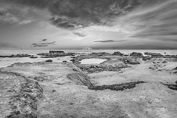 Fort Bragg California Coast Sunset 2B BW