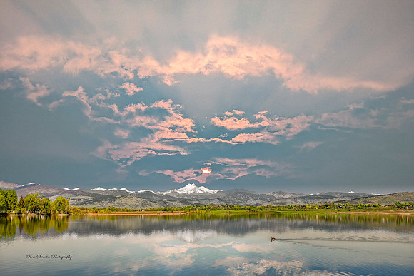 Longs Peak From McIntosh Lake in Longmont Colorado 1