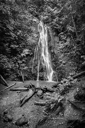 Madison Falls Olympic National Park Washington BW