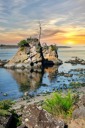 Lone Tree Island Sunset Cannon Beach Oregon