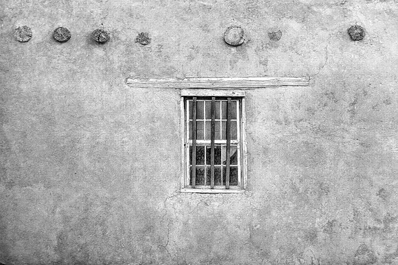 Trampas, NM Church Window BW
