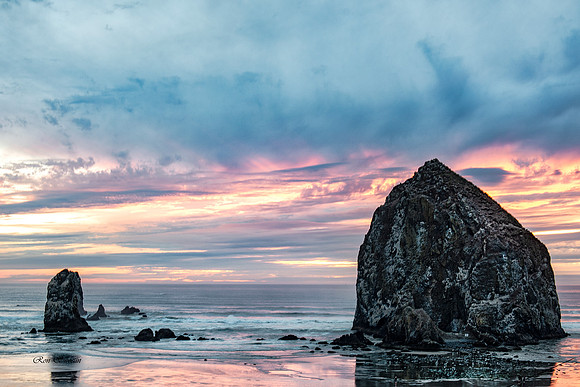 Cannon Beach, OR Haystack Rock Sunset 2