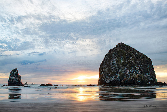 Cannon Beach, OR Haystack Rock Sunset 3