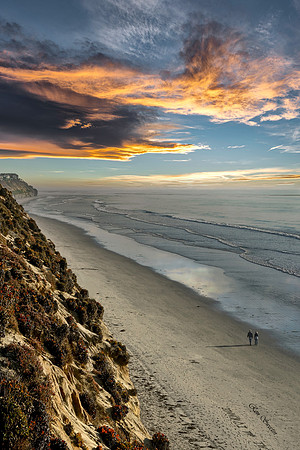 Evening Stroll California Coast