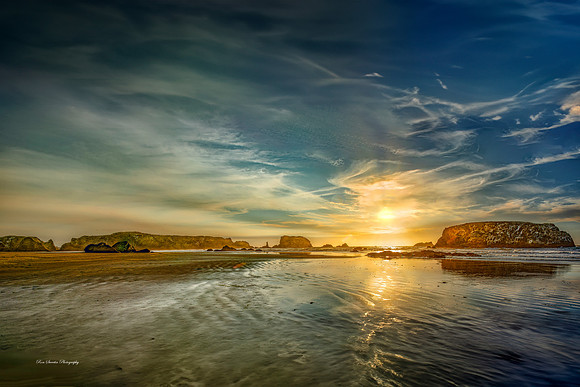 Bandon Beach Sunset Pan 1B 36 by 24