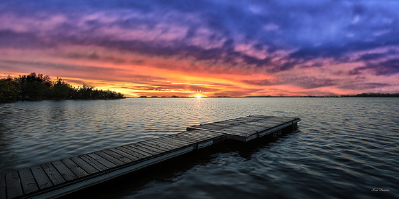 Lone Tree Reservoir Sunrise Panorama