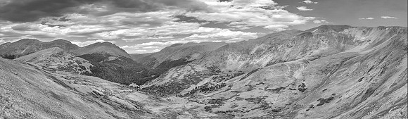 Rocky Mountain National Park Trail Ridge Visitor Center Vista BW