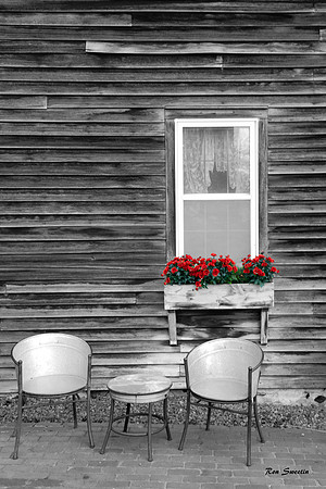 Chairs by a Window BW, Amana Colonies, IA