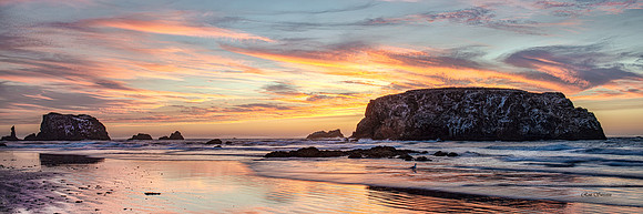 Bandon Beach Sunset 10 36 by 12
