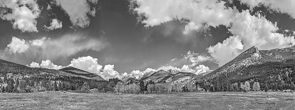 Rocky Mountain National Park Colorado Lawn Lake Meadow May BW