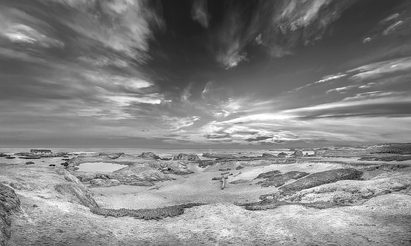 Fort Bragg California Coast Sunset 3 BW