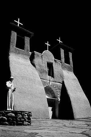Taos St Francis  of Asisi Church BW